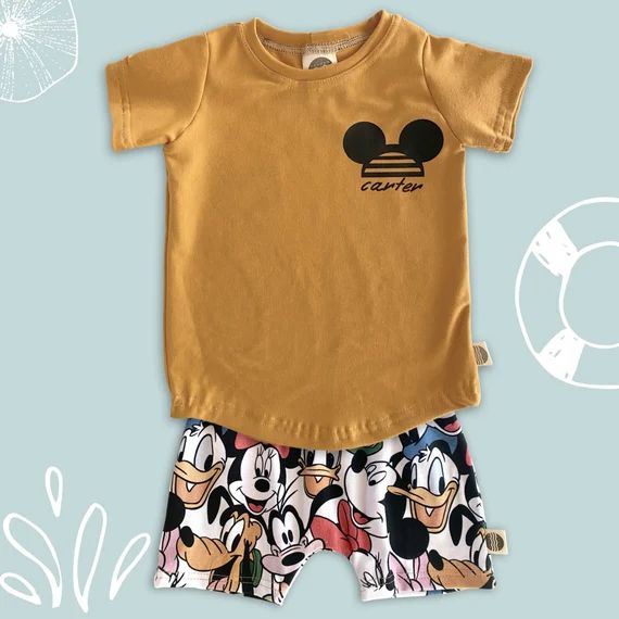 Custom Mickey Name Tee , Disney Set, Disney Vacation Tee kids, baby Disney Outfit,Kids Mickey t-s... | Etsy (US)