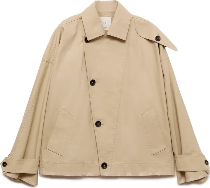 MANGO Julia Asymmetric Trench Coat | Nordstrom | Nordstrom