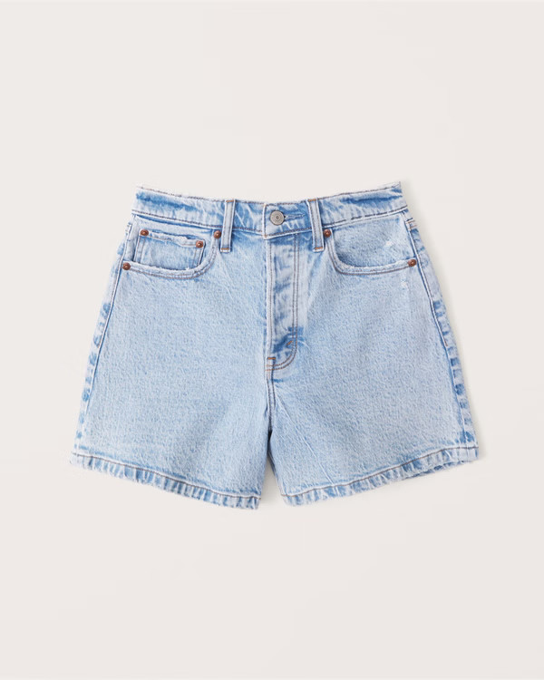 Curve Love High Rise Dad Shorts | Abercrombie & Fitch (US)