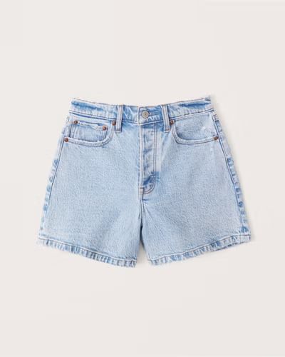 Women's Curve Love High Rise Dad Shorts | Women's | Abercrombie.com | Abercrombie & Fitch (US)