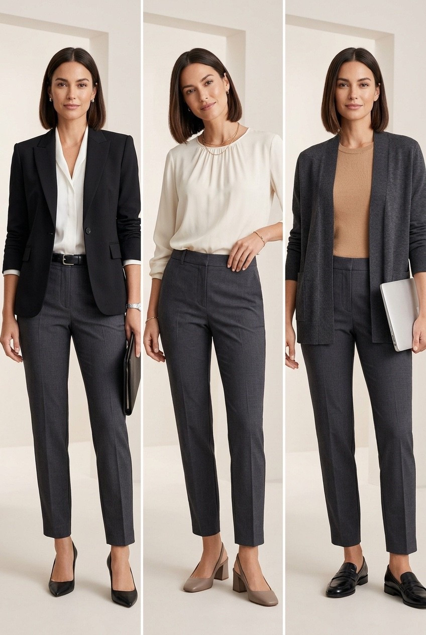 One Trouser, Three Work Looks: A great pair of trousers is one of the hardest-working pieces in a polished wardrobe. Styled one way, it reads sharp and executive. Styled another, it feels softer and more creative. Styled a third way, it becomes modern business casual without losing structure. 

Shop my picks for tailored trousers and the pieces that make them work across multiple office looks.

#LTKWorkwear