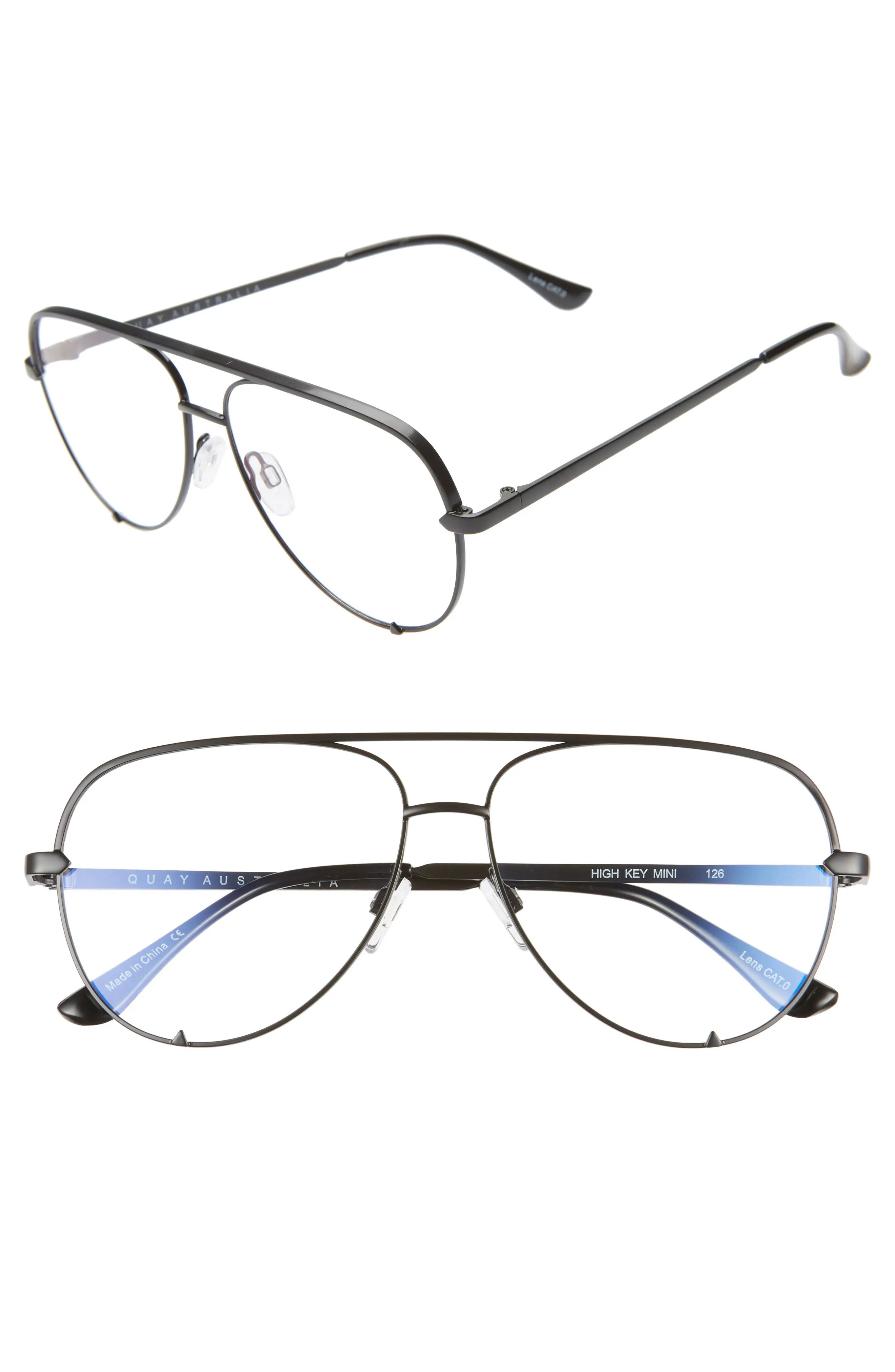 Women's Quay Australia High Key 58mm Blue Light Blocking Glasses - Black | Nordstrom