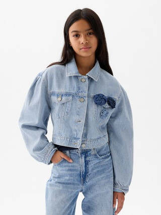 Kids Cropped Icon Denim Jacket | Gap (US)