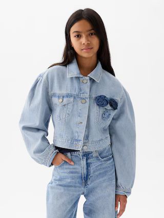 Kids Cropped Icon Denim Jacket | Gap (US)