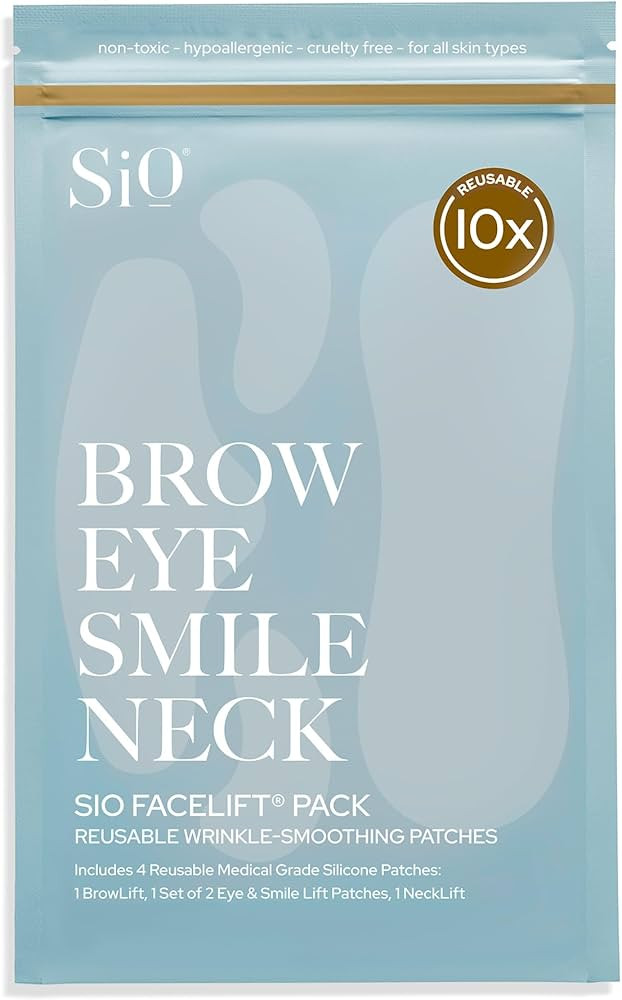 SiO Beauty FaceLift | Neck, Forehead, Eye & Smile Anti-Wrinkle Patches | Overnight Smoothing Sili... | Amazon (UK)