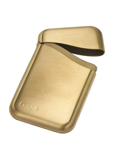 Craighill Summit Business Card Case - Front Pocket Card Holder for Men & Women, Slim & Stylish, Fits Cash, Credit & Business Cards, Solid Metal Construction - Vapor Brass | Amazon (US)