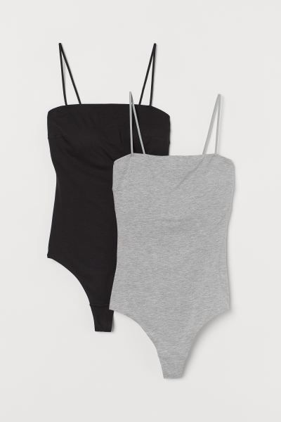 2-pack cotton-blend bodysuits | H&M (UK, MY, IN, SG, PH, TW, HK)