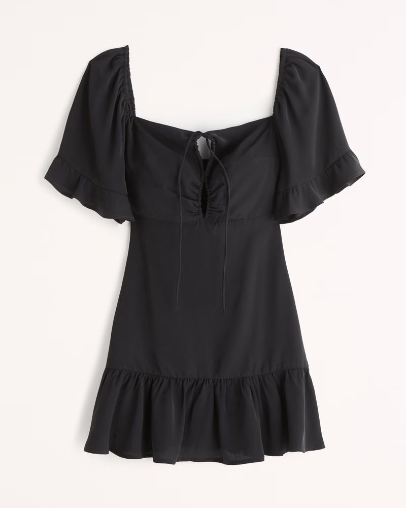 Double Keyhole Flirty Mini Dress | Abercrombie & Fitch (US)