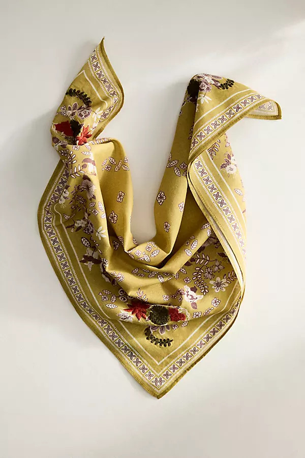 Embroidered Fall Floral Bandana | Anthropologie (US)