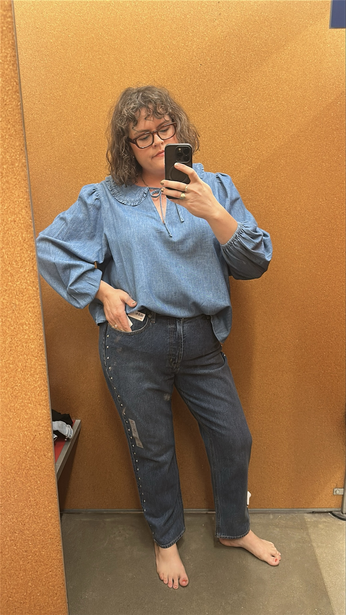 Double denim, but make it fun. This  chambray top and studded straight-leg denim from Old Navy feel like the perfect mix of everyday comfort and a little something extra. Both pieces fit true to size, super soft, and easy to dress up or down.

#plussize #midsize #size16 #curvystyle #styleinspo #plussizeootd #midsizeootd #plussizestyle #midsizestyle #fashionforall #curvy #curvyfashion #bodyneutrality #curvygirlstyle

#LTKPlusSize #LTKStyleTip #LTKMidsize