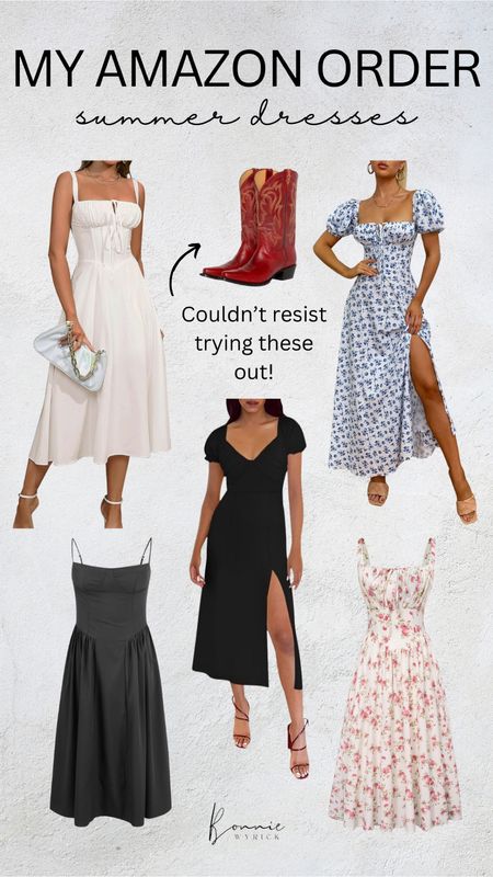 Midsize Summer Dresses from Amazon ☀️ Amazon Fashion | Summer Dress | White Dress | Wedding Guest Dress | Country Concert Outfit | Red Cowgirl Boots

#LTKWedding #LTKMidsize #LTKStyleTip