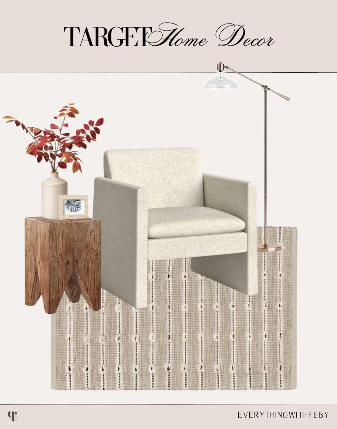 Target Home Decor

Accent chair / neutral rug / side table / fall stems / ceramic flower vase / table lamp / neutral home decor / target finds / target holiday gift ideas / cozy home decor / fall decor / living room decor 

#LTKhome #LTKHoliday #LTKSeasonal