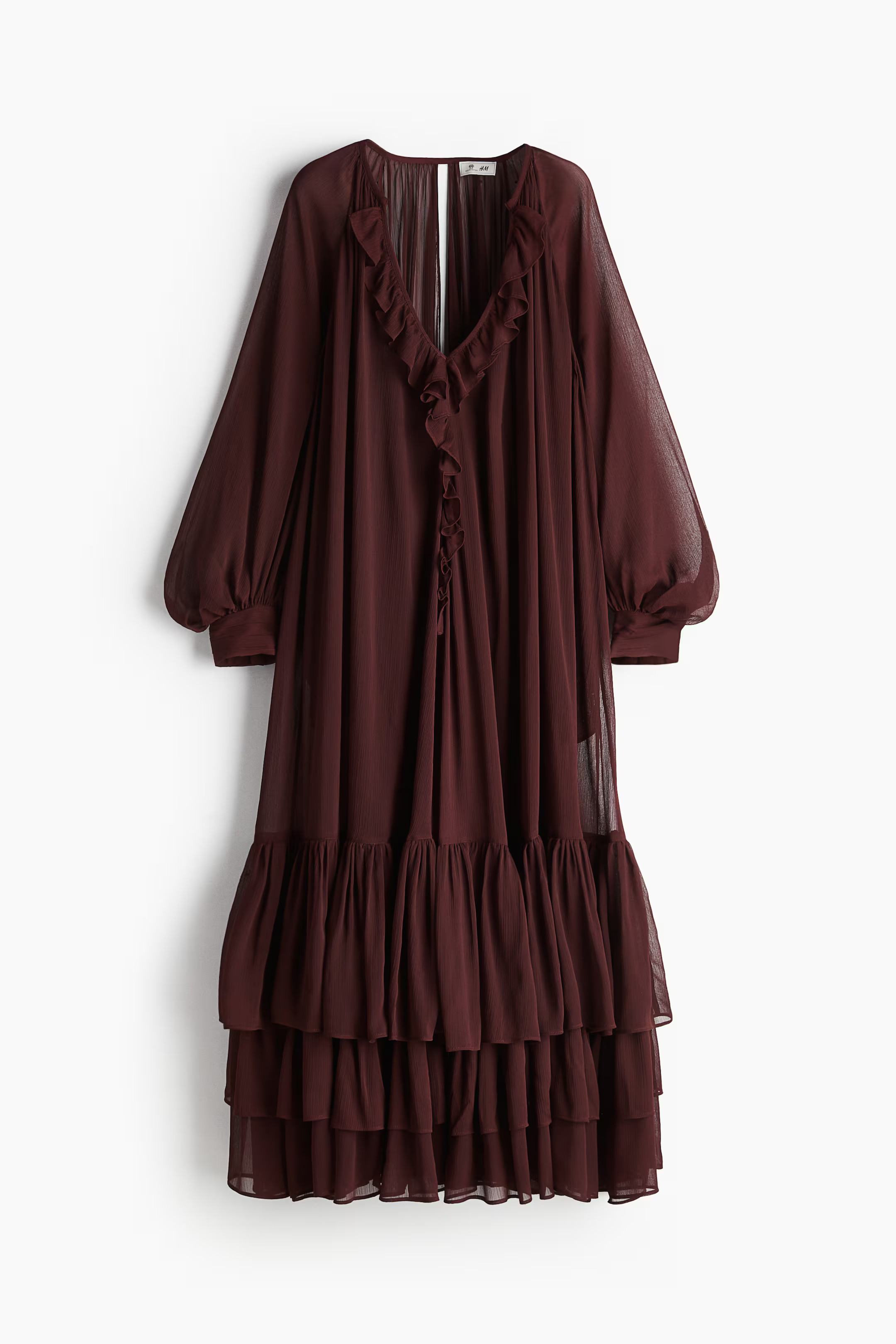 Balloon-Sleeved Chiffon Dress | H&M (US + CA)