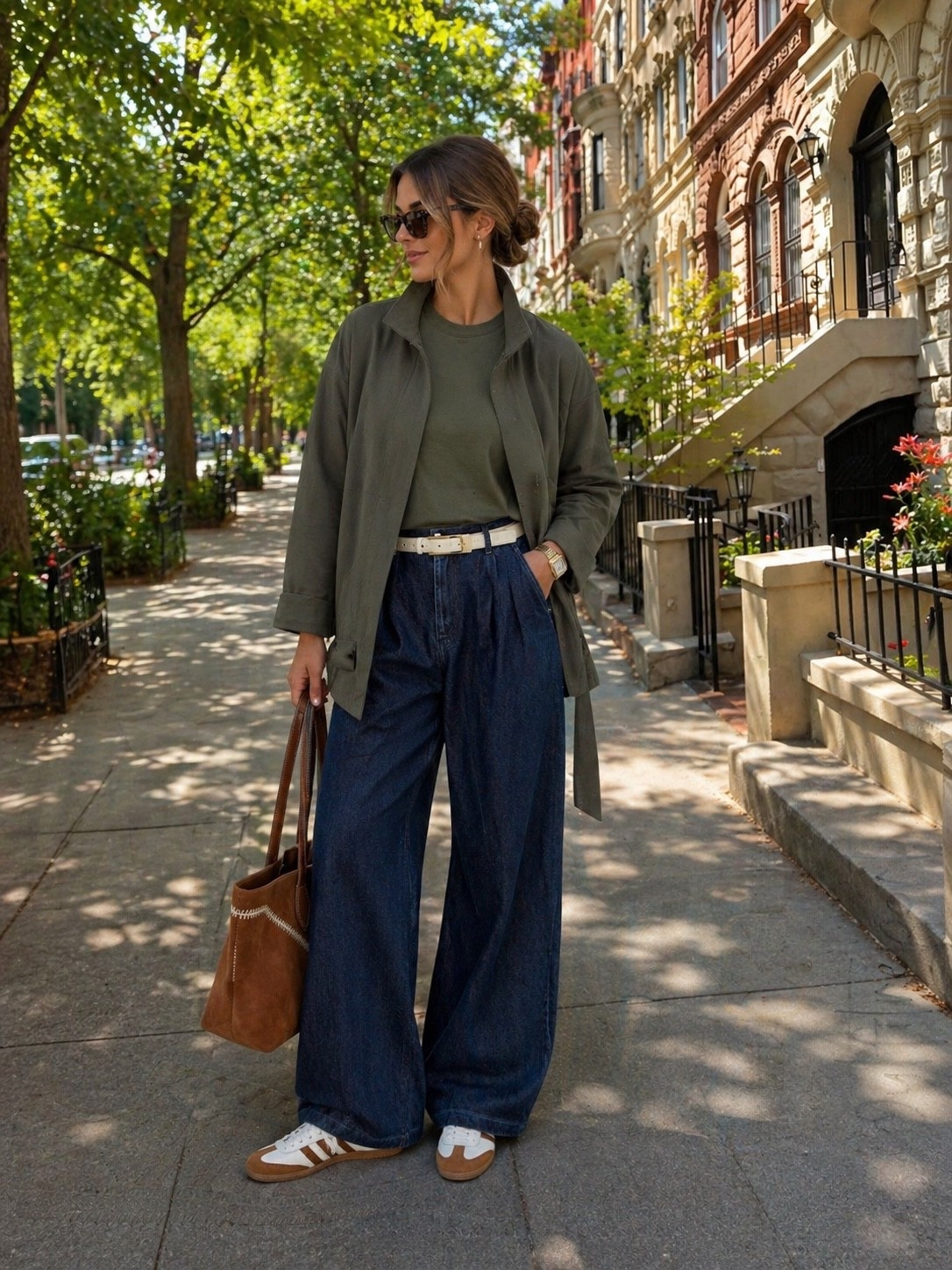 Barrel jeans green khaki shirt and cropped jacket 

#LTKspring #LTKjeans #LTKsummer