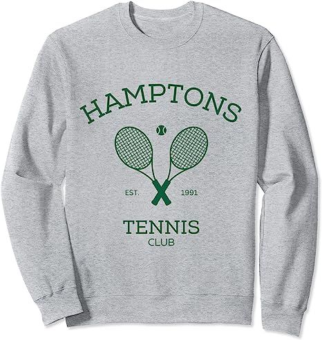Hamptons New York Preppy Tennis Club Sweatshirt | Amazon (US)