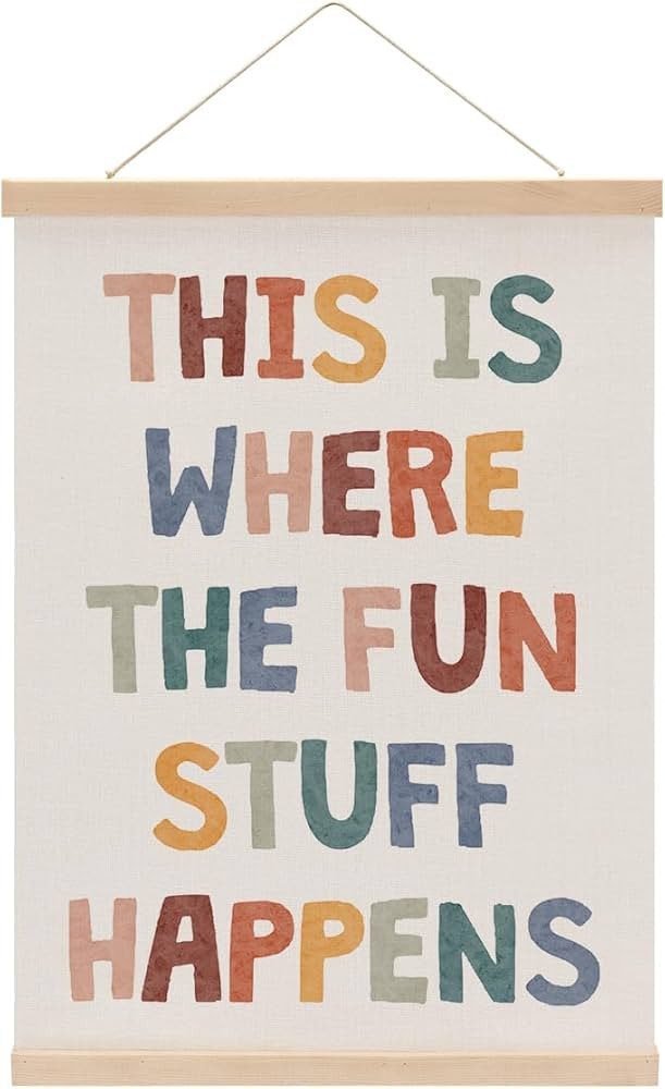 XFN Boho Wall Hanger, Nursery Decor, Playroom Essentials, Educational Posters, Wall Art, Hanging ... | Amazon (US)