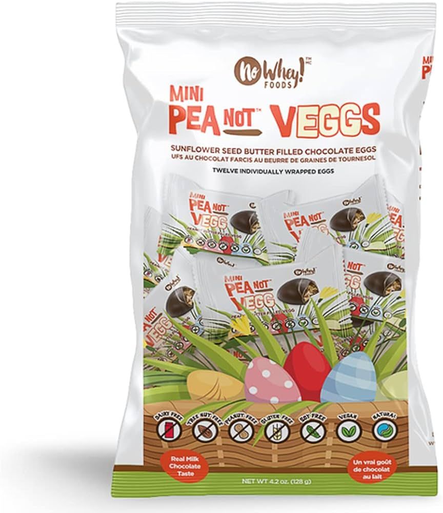 No Whey Foods Vegan, Gluten Free, Nut Free | Mini Chocolate PeaNOT Butter Cup Filled Easter Eggs ... | Amazon (US)