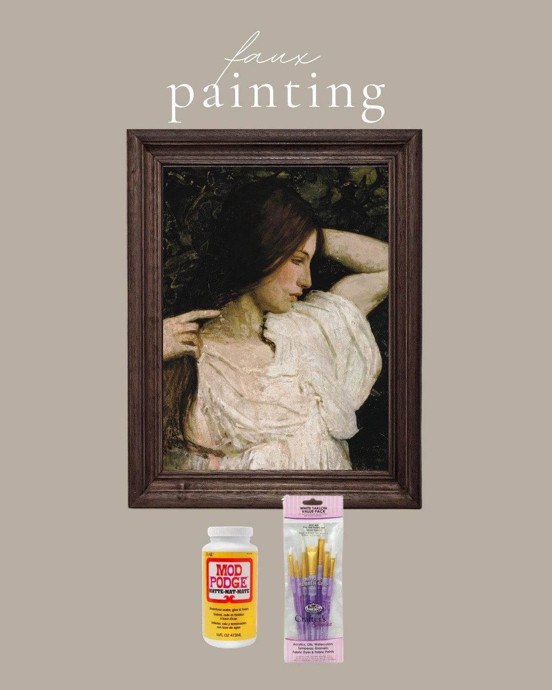 My absolute favorite way to make “paintings” is by using digital download art I have printed. Then adding it to foam board as the backing, and painting mod podge on top to create brush strokes. It dries clear so cover everything, then once it’s dry you can add it to your frame.

I’ve used this method in my house so many times and it’s beautiful each time!! 

#LTKStyleTip #LTKFindsUnder50 #LTKHome