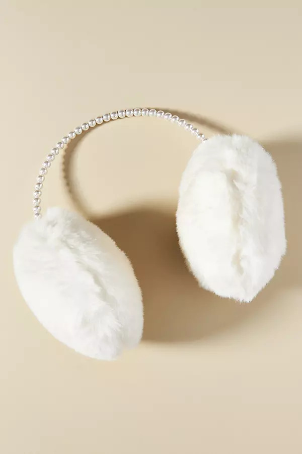 Faux-Fur Pearl Earmuffs | Anthropologie (US)