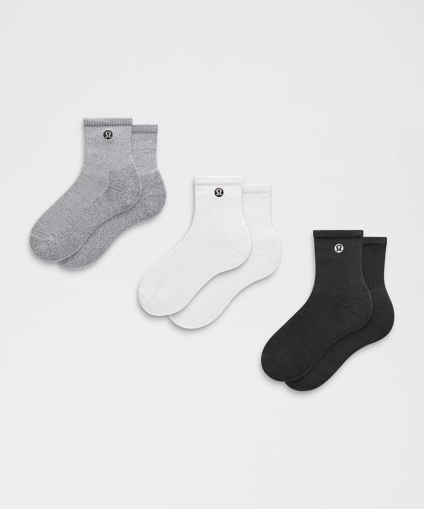 Unisex Daily Essential Quarter Socks *3 Pack | Men's Socks | lululemon | Lululemon (US)