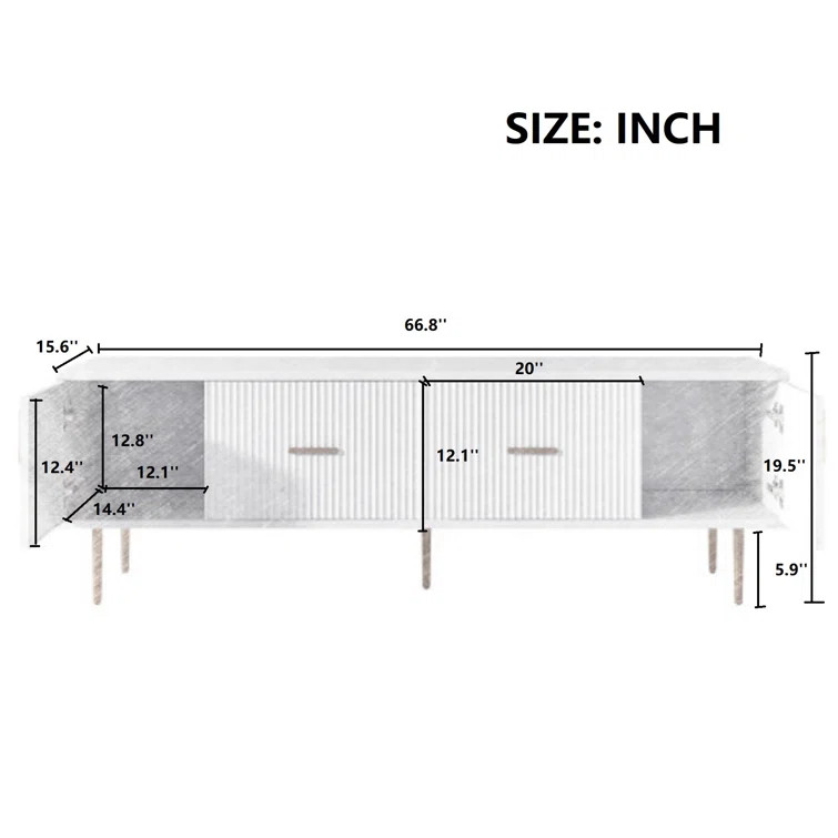 Itzael 66.8'' Media Console | Wayfair North America