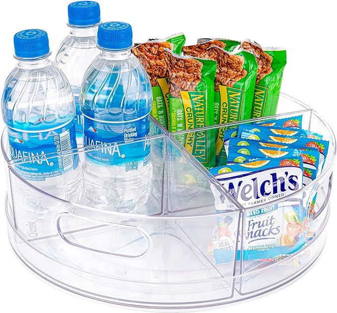 Lazy Susan Turntable - Clear Acrylic, Removable Sections, Rotates 360 Degrees. Easily Organize Yo... | Amazon (US)