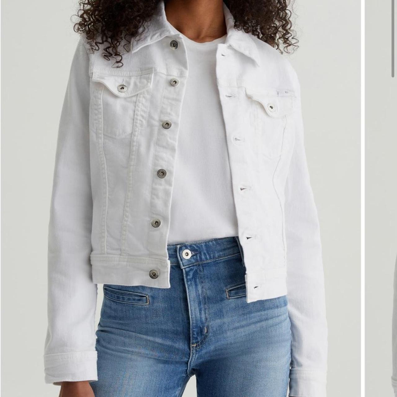 AG Jeans Women's Jacket - White - S | Depop US