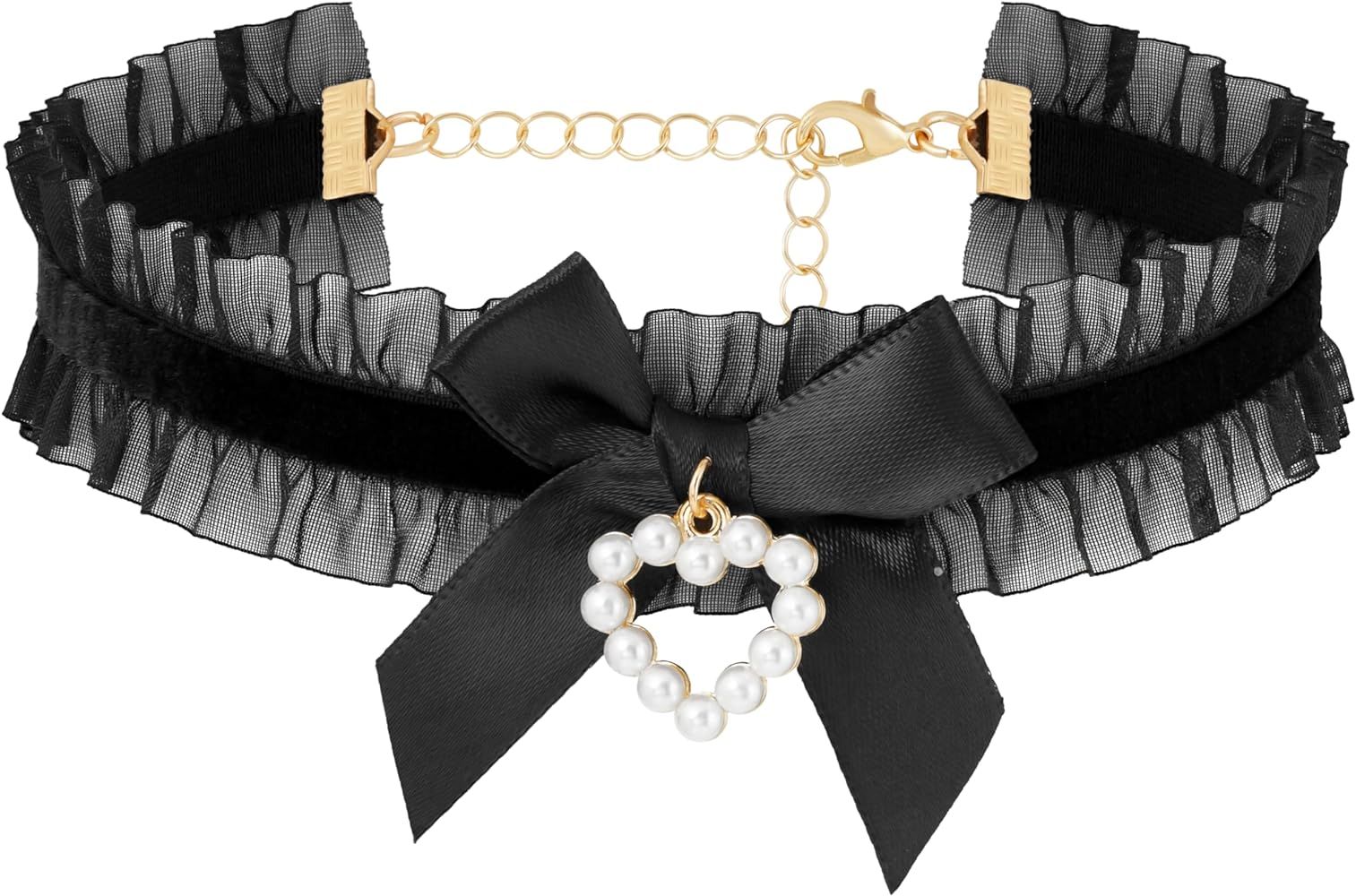 Sacina Heart Bow Choker, Bow Necklace, Heart Necklace, Vintage Necklace, Y2k Necklace, Christmas ... | Amazon (US)
