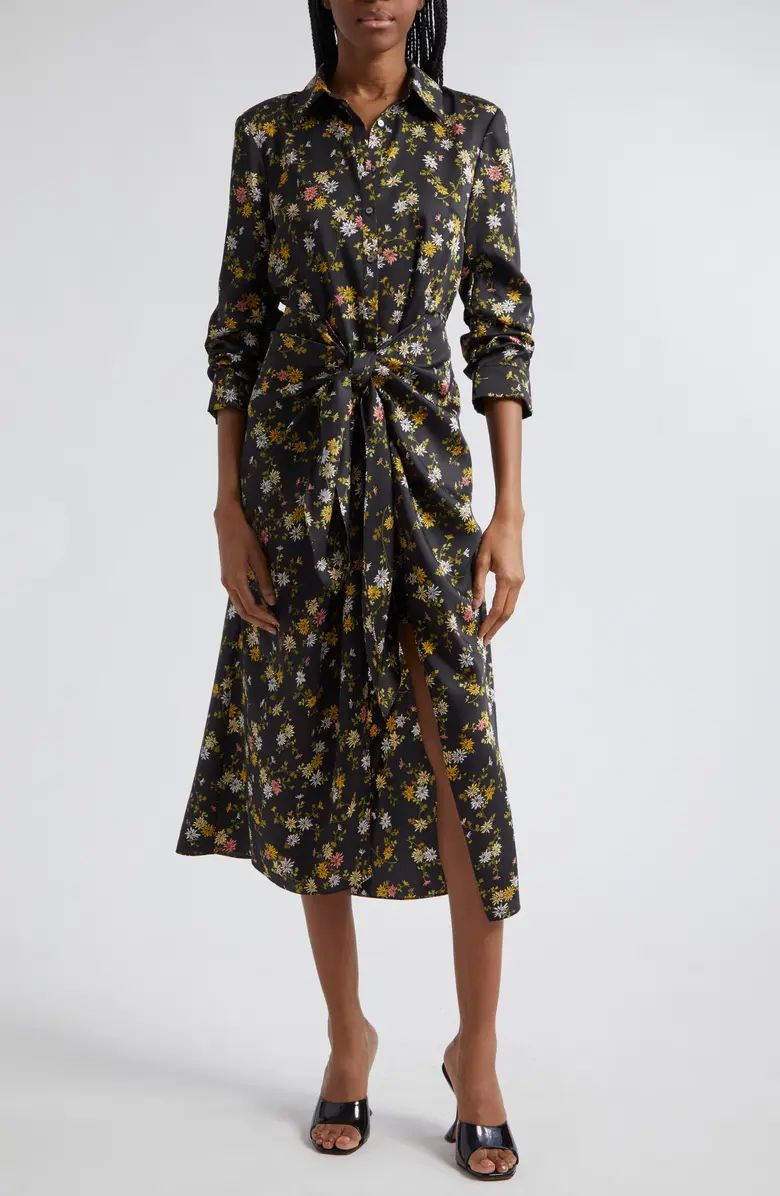 Jacey Floating Daisies Shirtdress | Nordstrom