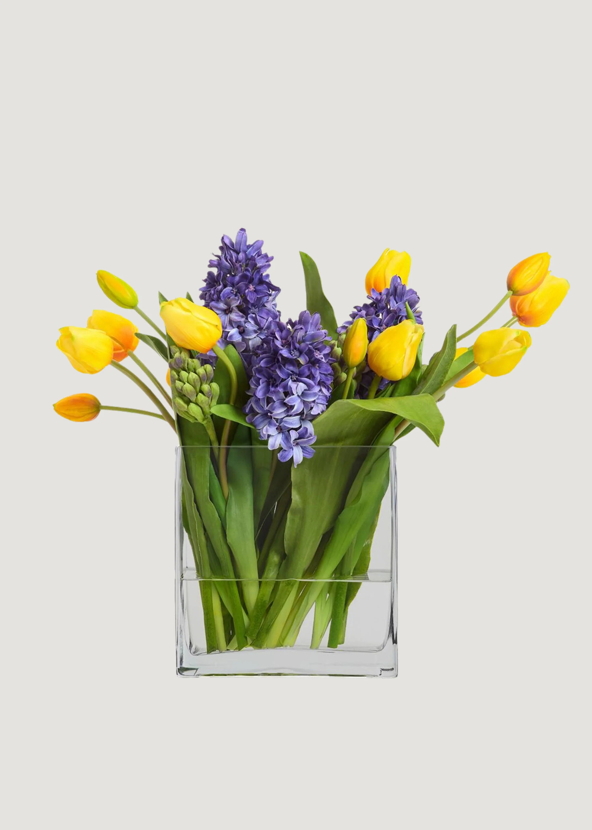 Hyacinth and Tulips in Vase | Artificial Flower Arrangements | Afloral | Afloral