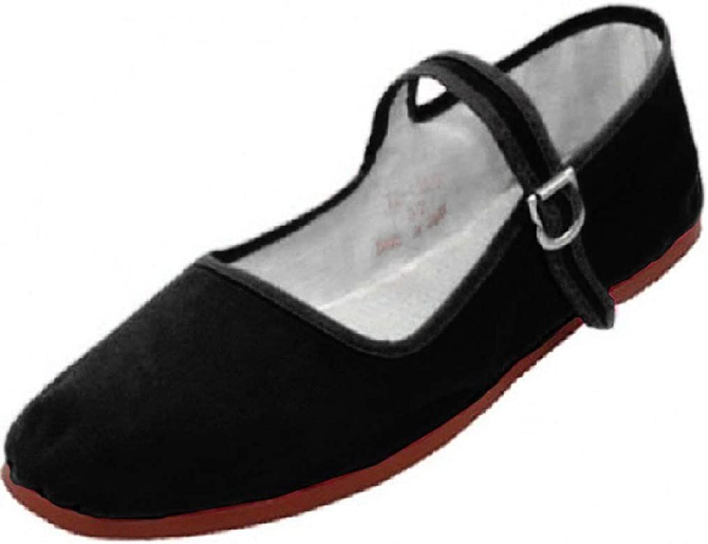 Easy USA Women's Cotton Mary Jane Shoes Ballerina Ballet Flats Shoes | Amazon (US)