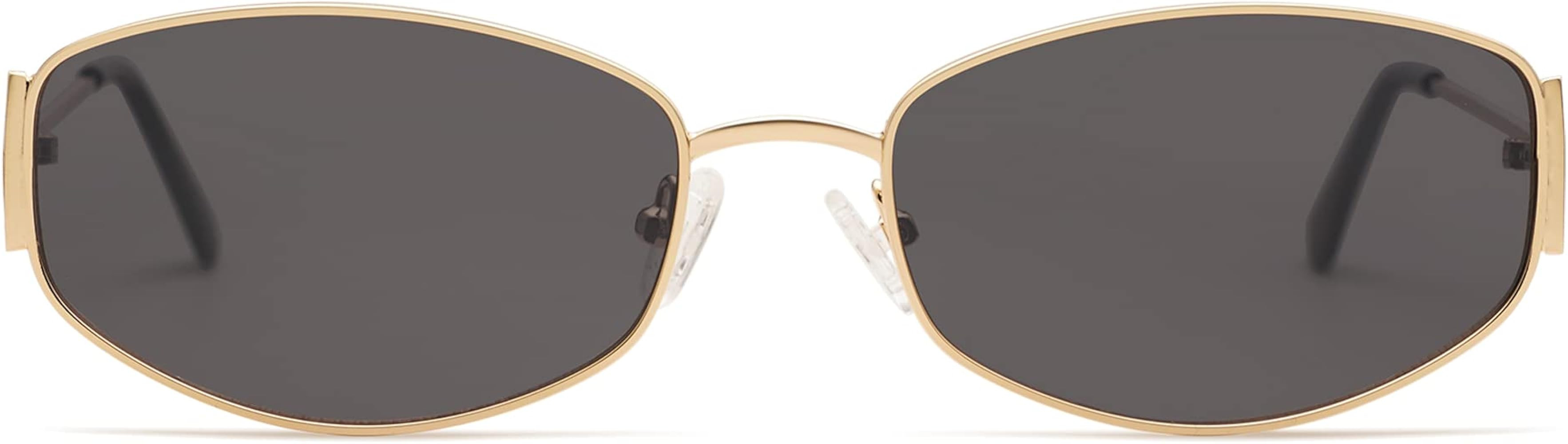 Appassal Retro Oval Sunglasses For Women Men Hexagonal Rectangle Metal Frame Sun Glasses AP3625 | Amazon (US)