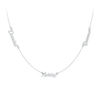Dainty Personalized Three Name Necklace | Jewlr