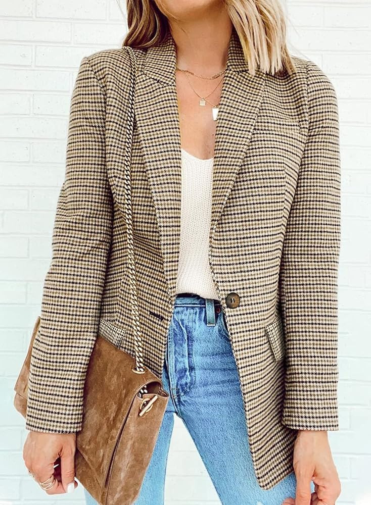 Sidefeel Women Casual Blazers Open Front 3/4 Sleeve Ruched Cardigan Work Office Suit Jacket | Amazon (US)