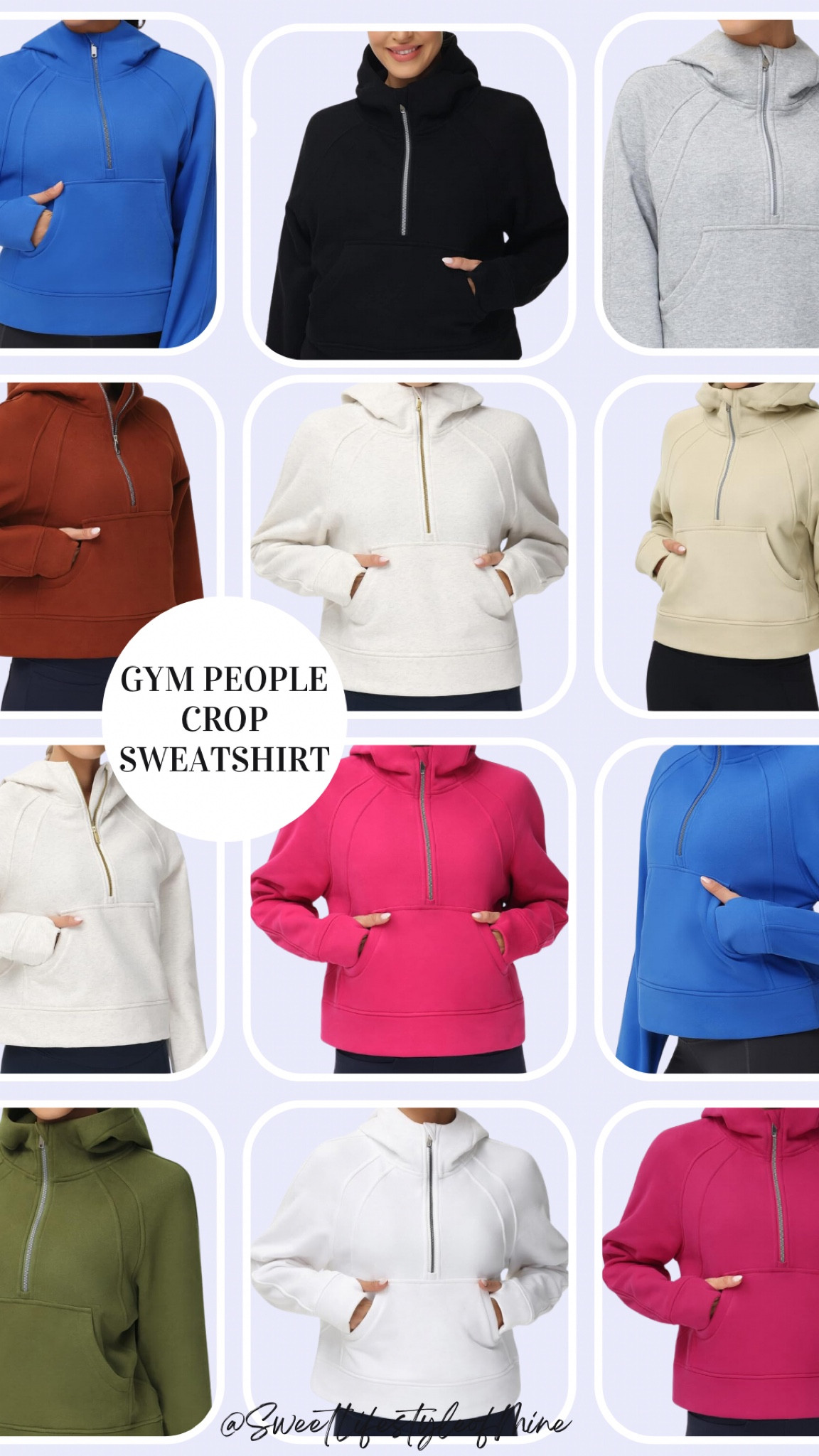 Fleece lined cropped hoodie is high-quality fabric and feels expensive. The front pocket, hoodie and thumb holes are functional and remind me of a more expensive brand. The off-white has a gold zipper. So cute! 

#LTKstyletip #LTKfitness #LTKmidsize