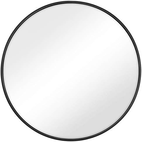 SONGMICS Round Wall Mirror, 24-Inch Decorative Circle Mirror, Metal Frame, for Living Room, Bedro... | Amazon (US)