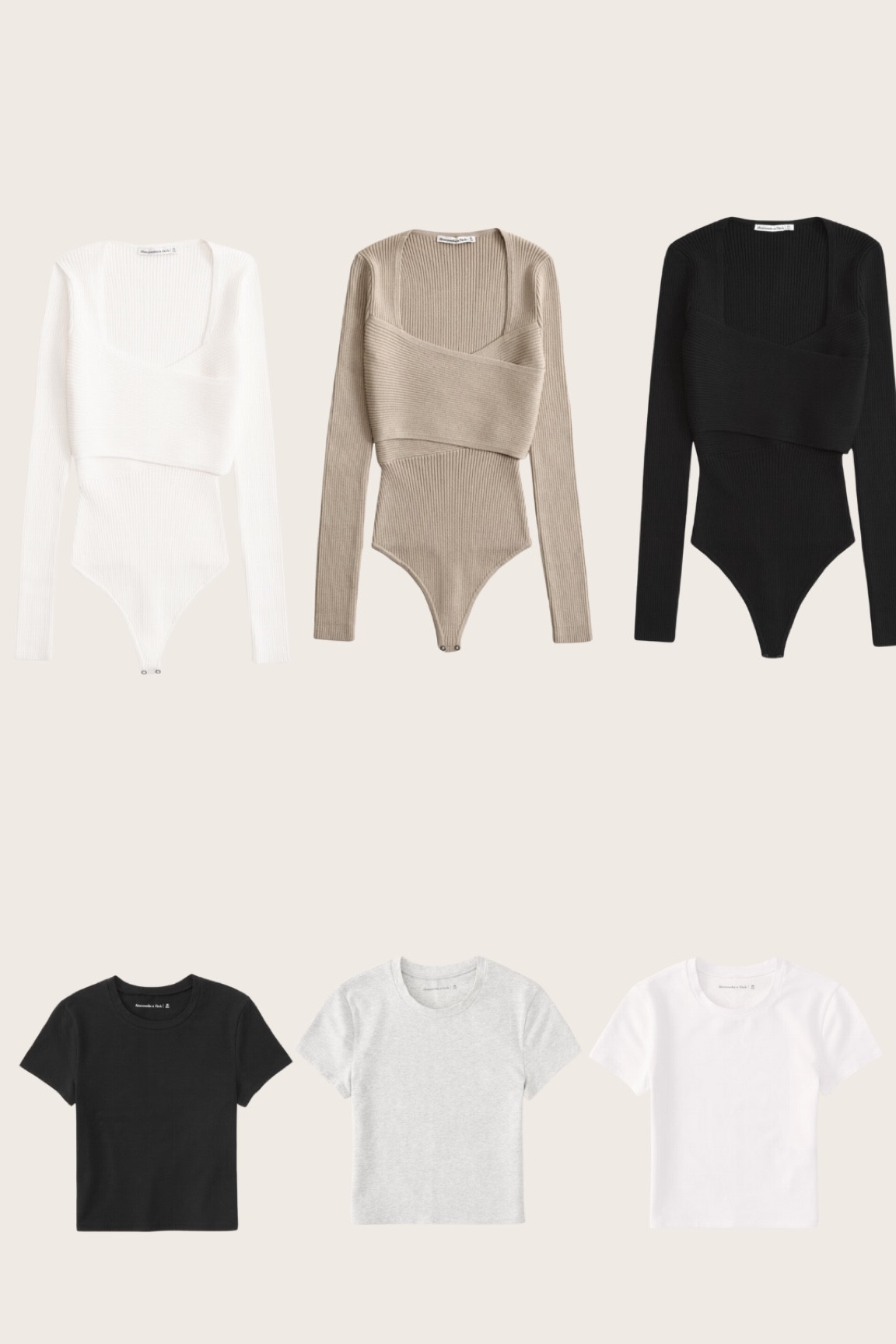 Abercrombie basic favs, Winter Wardrobe Essentials, Basic Layers, Cozy Must-Haves, Essential Baby Tee, Long-Sleeve LuxeLoft Wrap Bodysuit

#LTKeurope #LTKuk #LTKwinter
