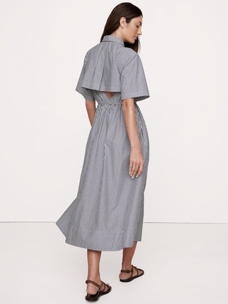 Cotton Poplin Open-Back Shirt DressCotton Poplin Open-Back Shirt Dress$160.00 $79.99Image of 5 st... | Banana Republic (US)