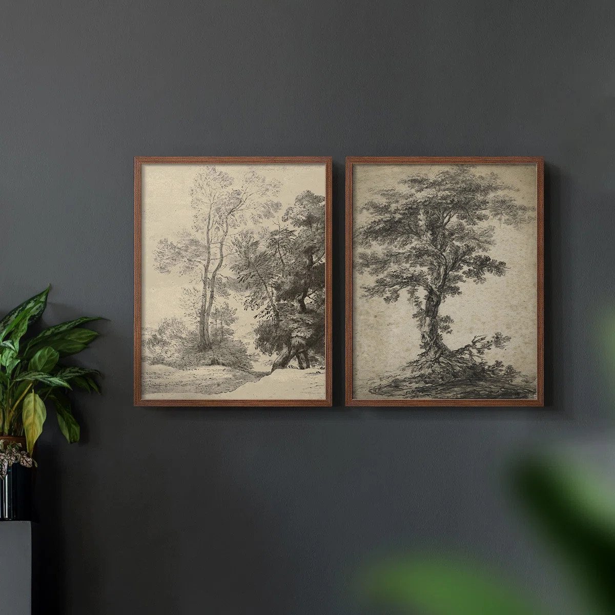 Vintage  Sketch I  -Framed Giclee Print - Set of 2 (Set of 2) | Wayfair North America