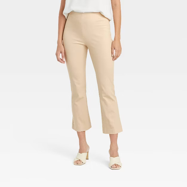 Women's Super-High Rise Slim Fit Cropped Kick Flare Pull-On Pants - A New Day™ | Target