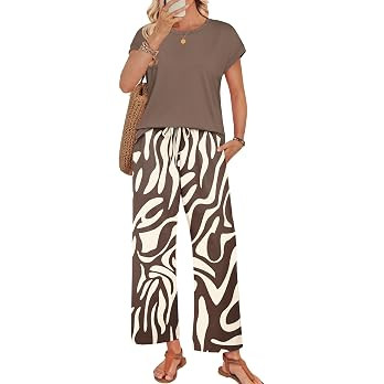 WIHOLL Two Piece Sets for Women Summer Spring Outfits Lounge Sets Beach Vacation Clothes Airport ... | Amazon (US)