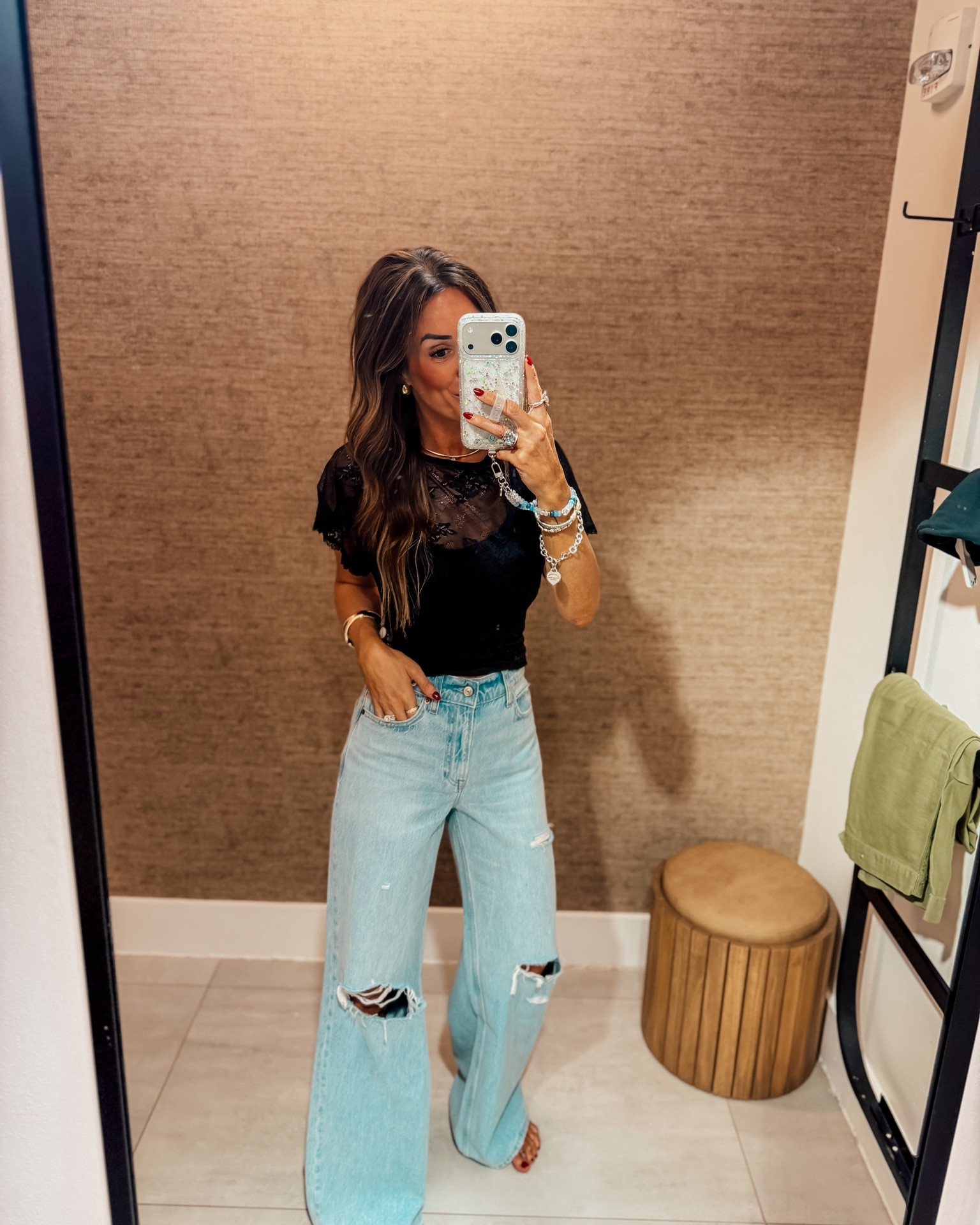 Abercrombie Finds! I’m 5”6 for reference. 

Lace Top: XS
Jeans: 25R
Green Pants: 0 Regular
Black Cami: XS
Black High Neck: XS
Skort: XS
Cardigan: XS
Jeans: 25R

#LTKgrwm #LTKootd #LTKdayinmylife
