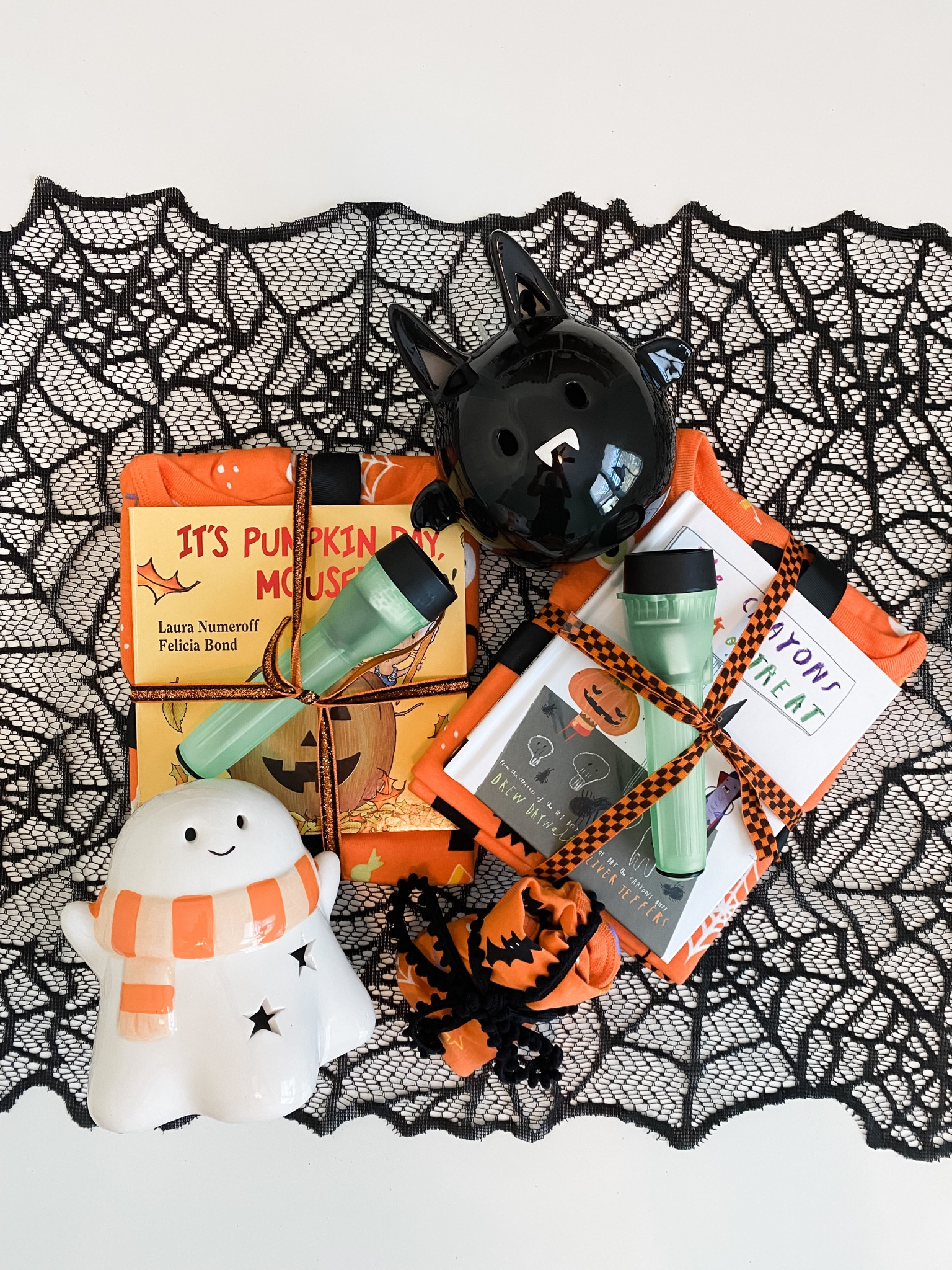Halloween Book + Jammies

If you don’t do Boo Baskets this is a super easy way to surprise your kids. Or you can do it in addition. The flashlights glow in the dark too. 

#halloween #halloweenkids #halloweenbooks #halloweenpresent 

#LTKHalloween #LTKkids #LTKfamily