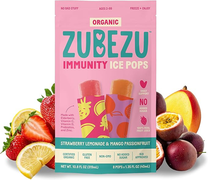 Organic Immunity Ice Pops – Natural Support for Children’s Immune System with Elderberry, Vit... | Amazon (US)