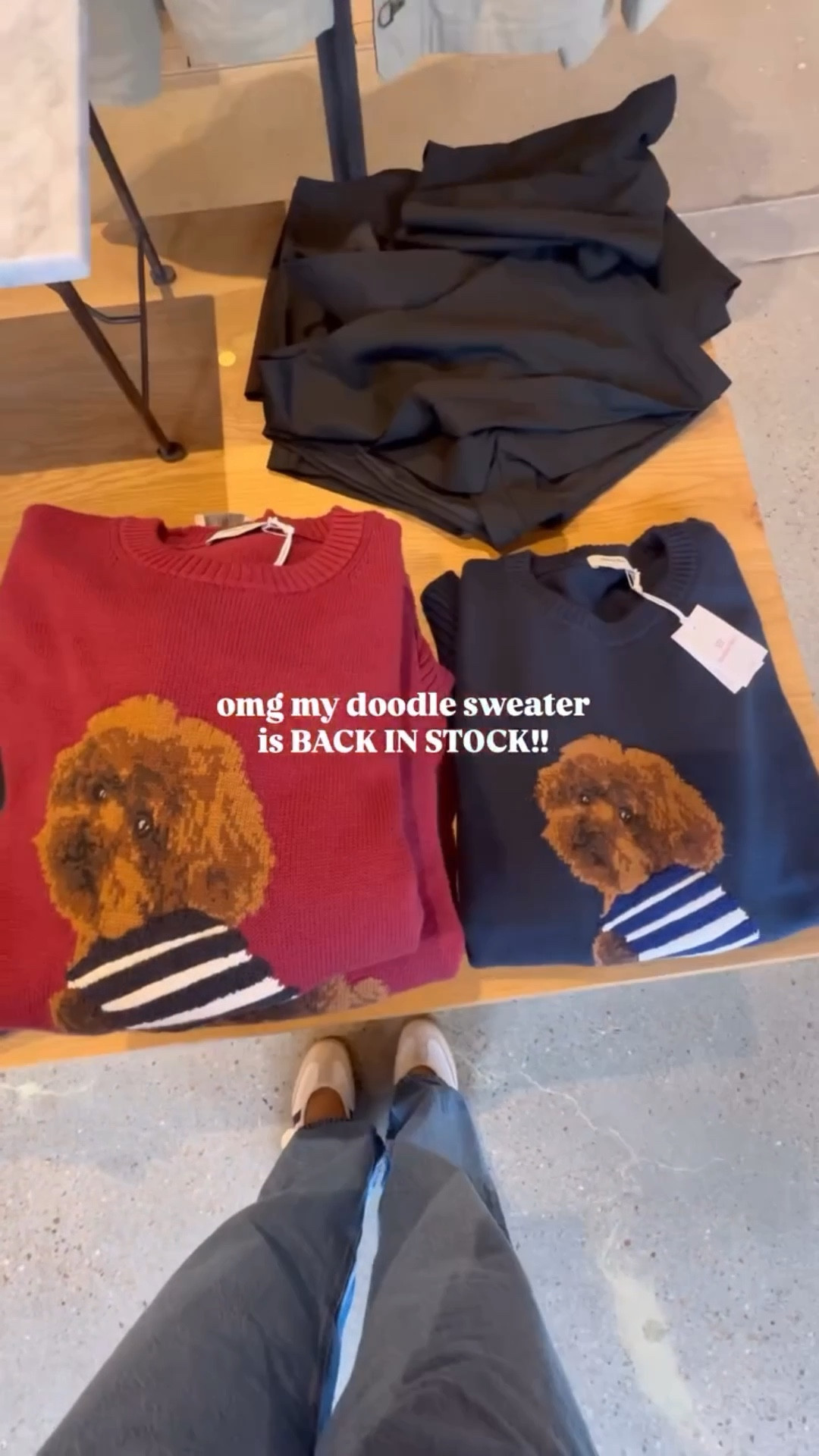 ITS BACKKK!!! My favorite golden doodle sweater!

y’all sold this out so quick last time so don’t wait if you can!! I sized down to XS

#goldendoodle #doodlemom doodle sweater | dog mom | aritzia finds

#LTKootd #LTKSaleAlert #LTKHoliday