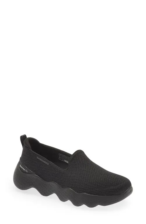 SKECHERS Go Walk Massage Fit Slip-On Shoe in Black at Nordstrom, Size 6.5 | Nordstrom