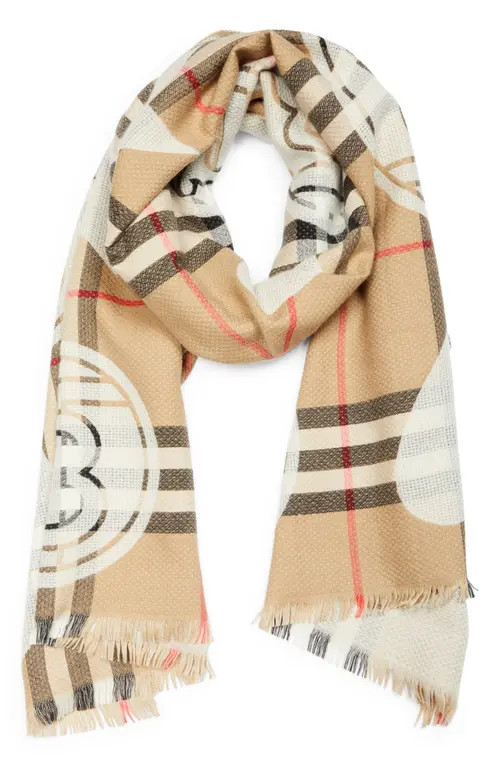 Montage Check Cashmere, Wool & Silk Scarf | Nordstrom