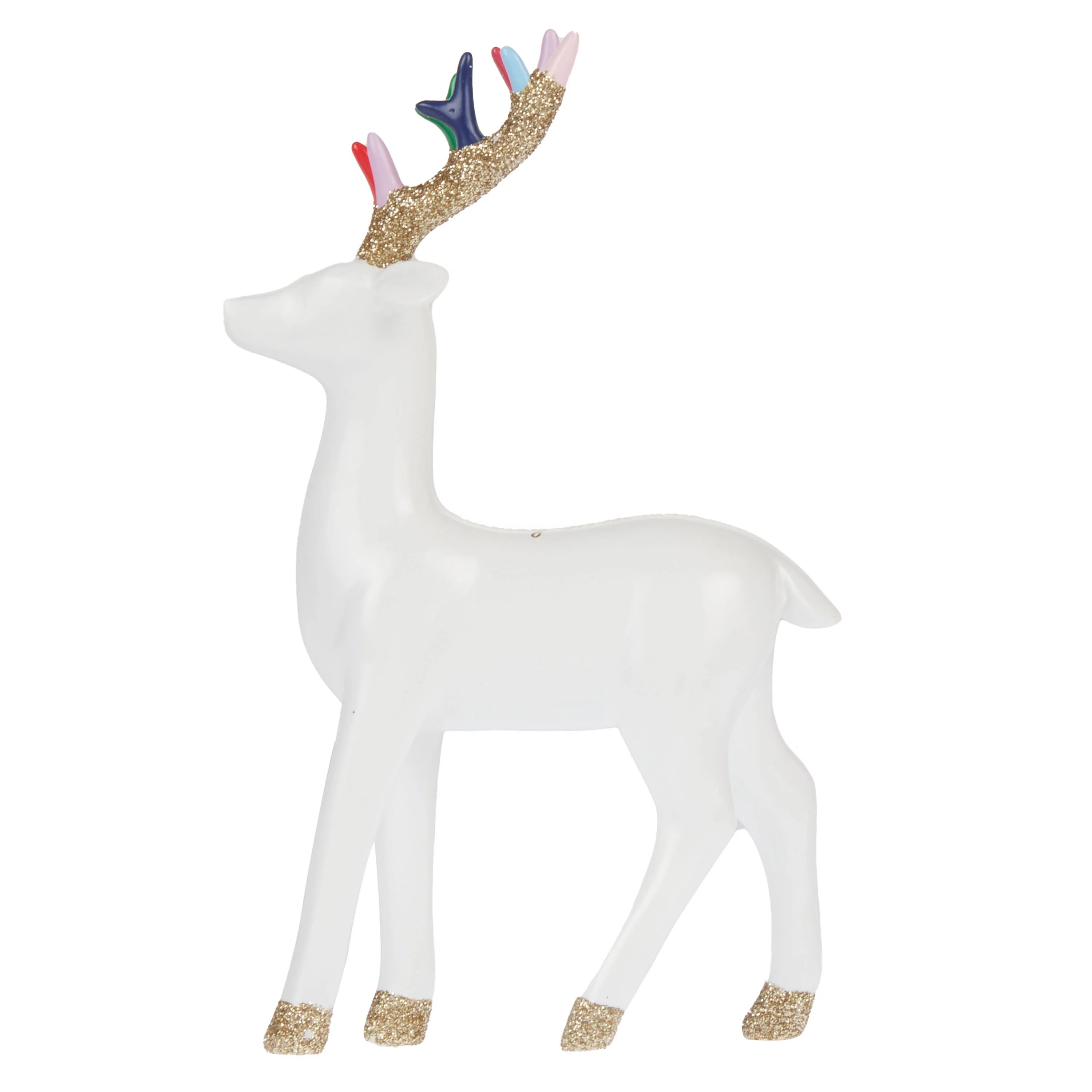 Packed Party Deer with Red Velvet Ribbon Table Top Decoration, 6.1-inch, 2 Pack - Walmart.com | Walmart (US)