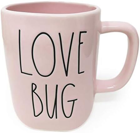 Rae Dunn"LOVE BUG" Mug - allside pink - ceramic - very rare! Great Valentine's day gift! | Amazon (US)