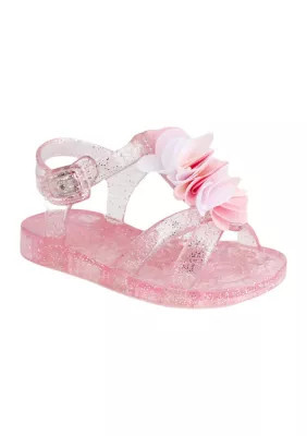 Crown & Ivy Toddler Girls Poppy Pink Jelly Sandals | Belk